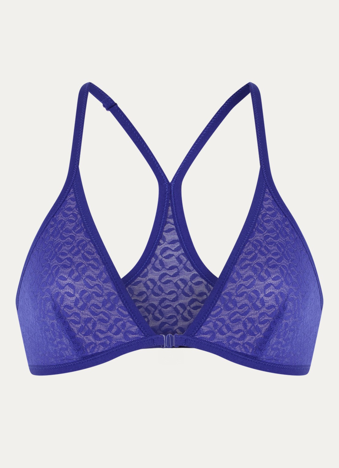 Sarda Asin bralette van kant met logoprint - voorkant 5 donkerblauw