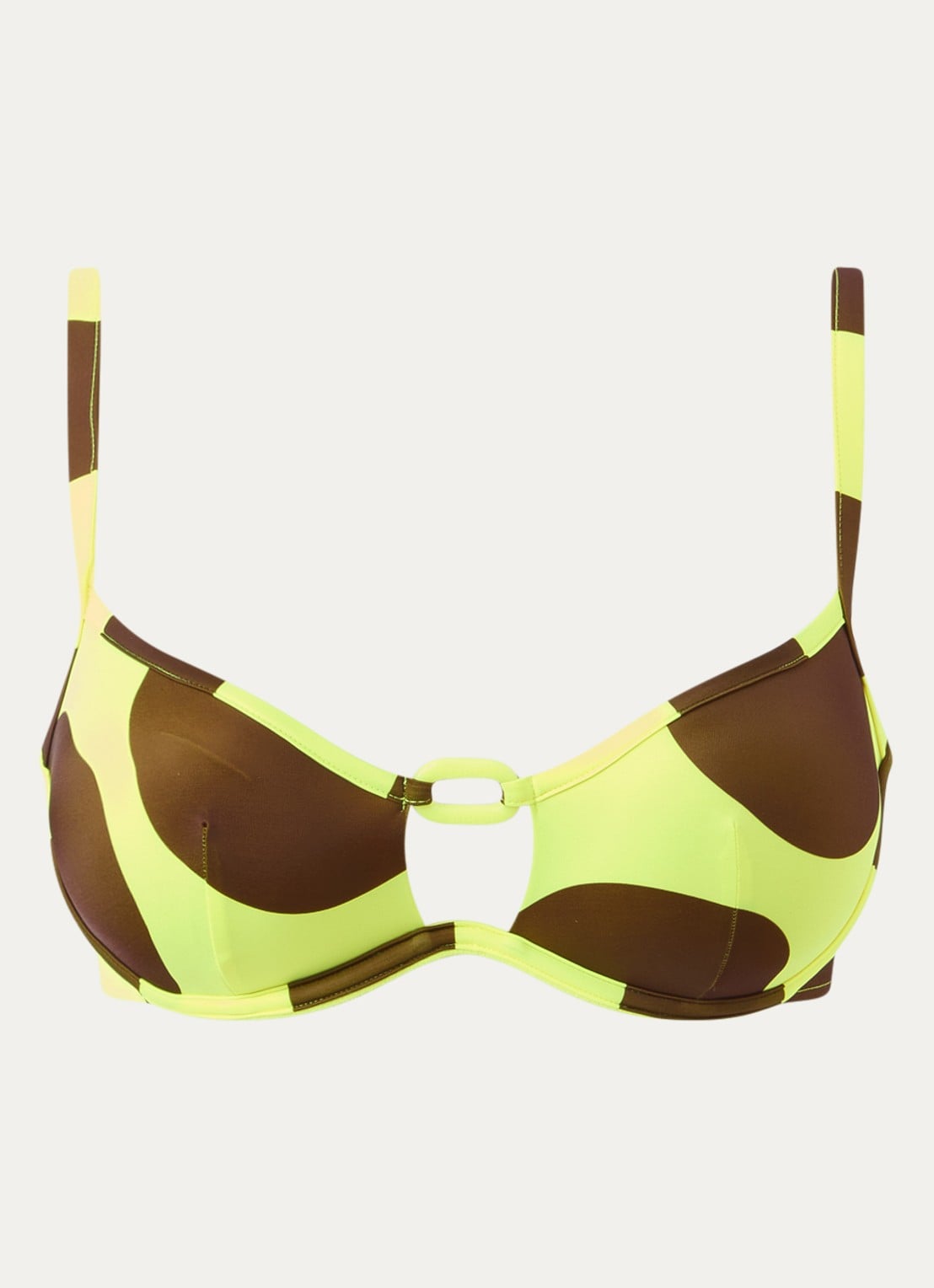 Sarda Birgit beugel bh met print - voorkant 3 neongeel