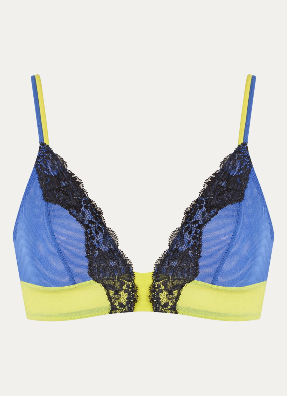 Sarda Bremer bralette van mesh - voorkant 3 blauw