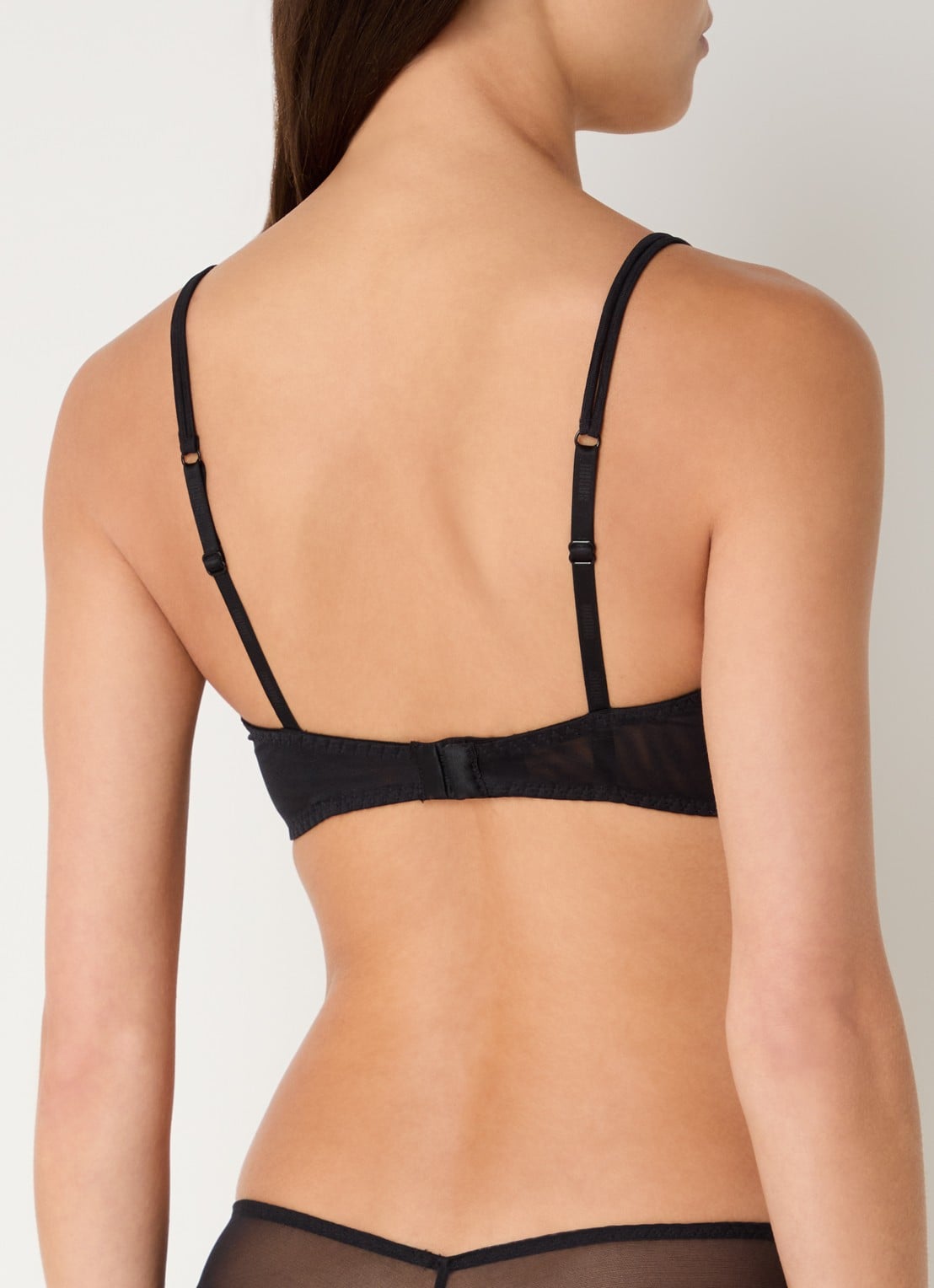 Sarda Bremer bralette van mesh - achterkant bruin