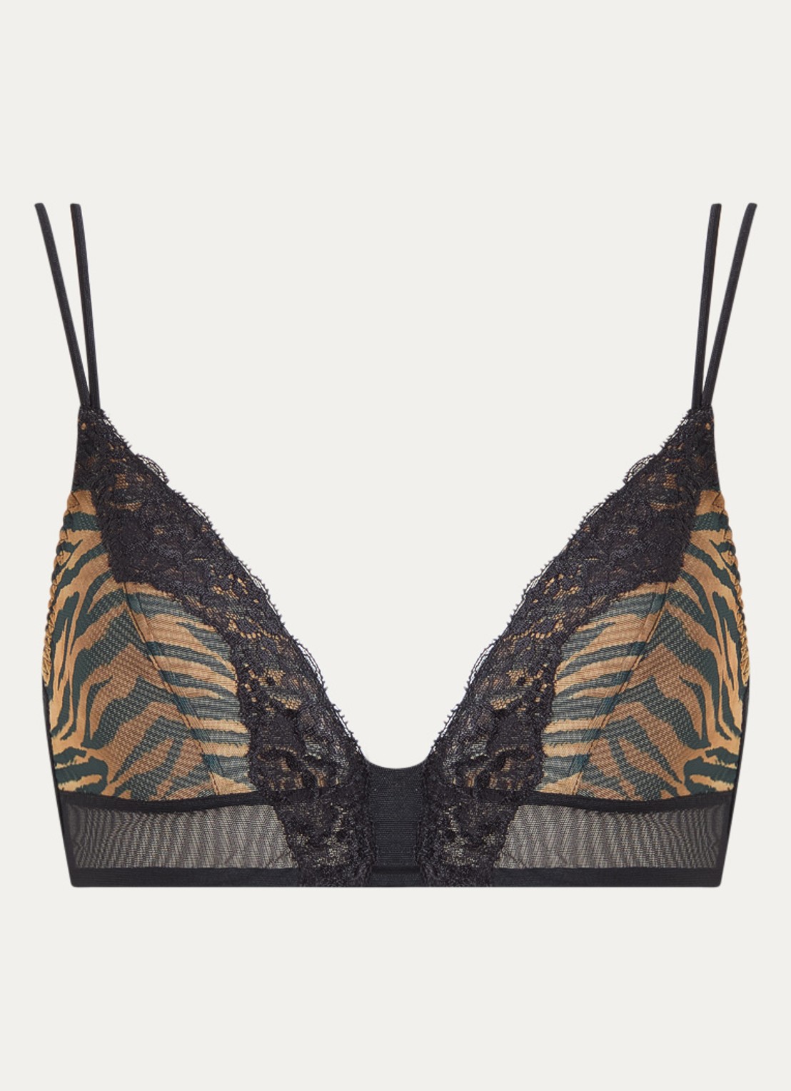 Sarda Bremer bralette van mesh - voorkant 4 bruin