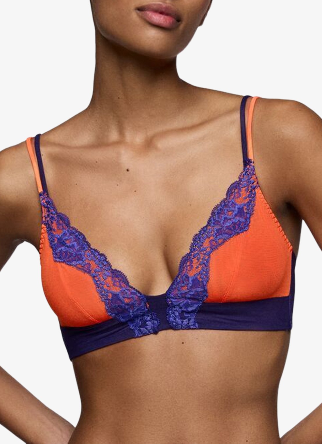Sarda Bremer bralette van mesh - detail 2 oranje