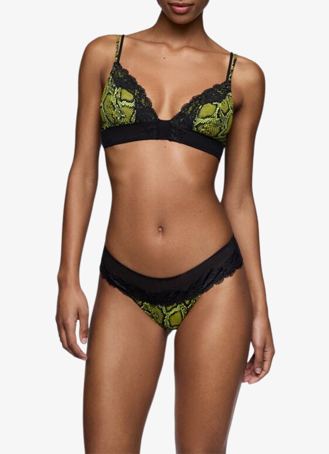 Sarda Bremer bralette van mesh - voorkant 4 groen