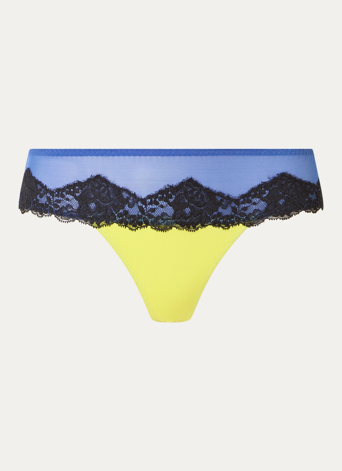 Sarda Bremer tanga van mesh - voorkant 3 lichtgeel