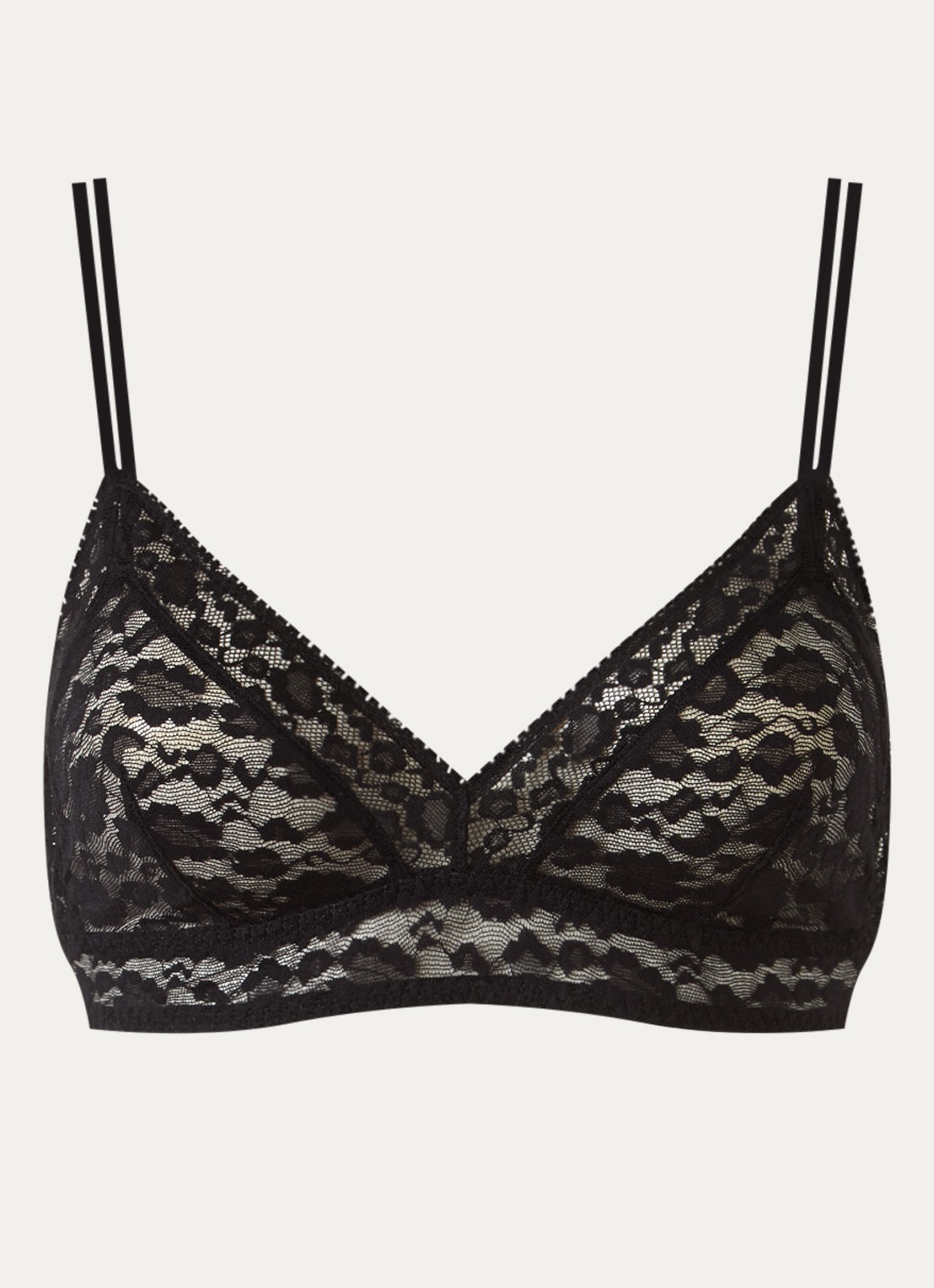 Sarda Cid bralette van kant  - voorkant zwart