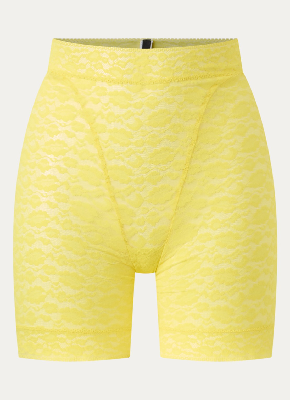 Sarda Cid  high waisted shorty van kant  - voorkant geel
