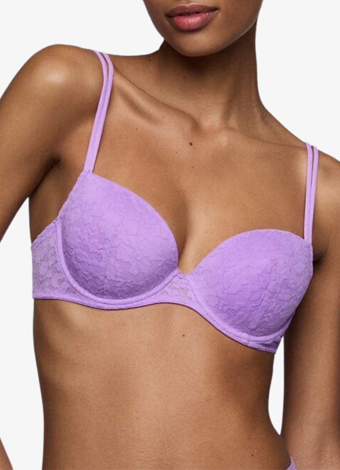 Sarda Cid voorgevormde plunge bh met kant - detail 2 lavendel