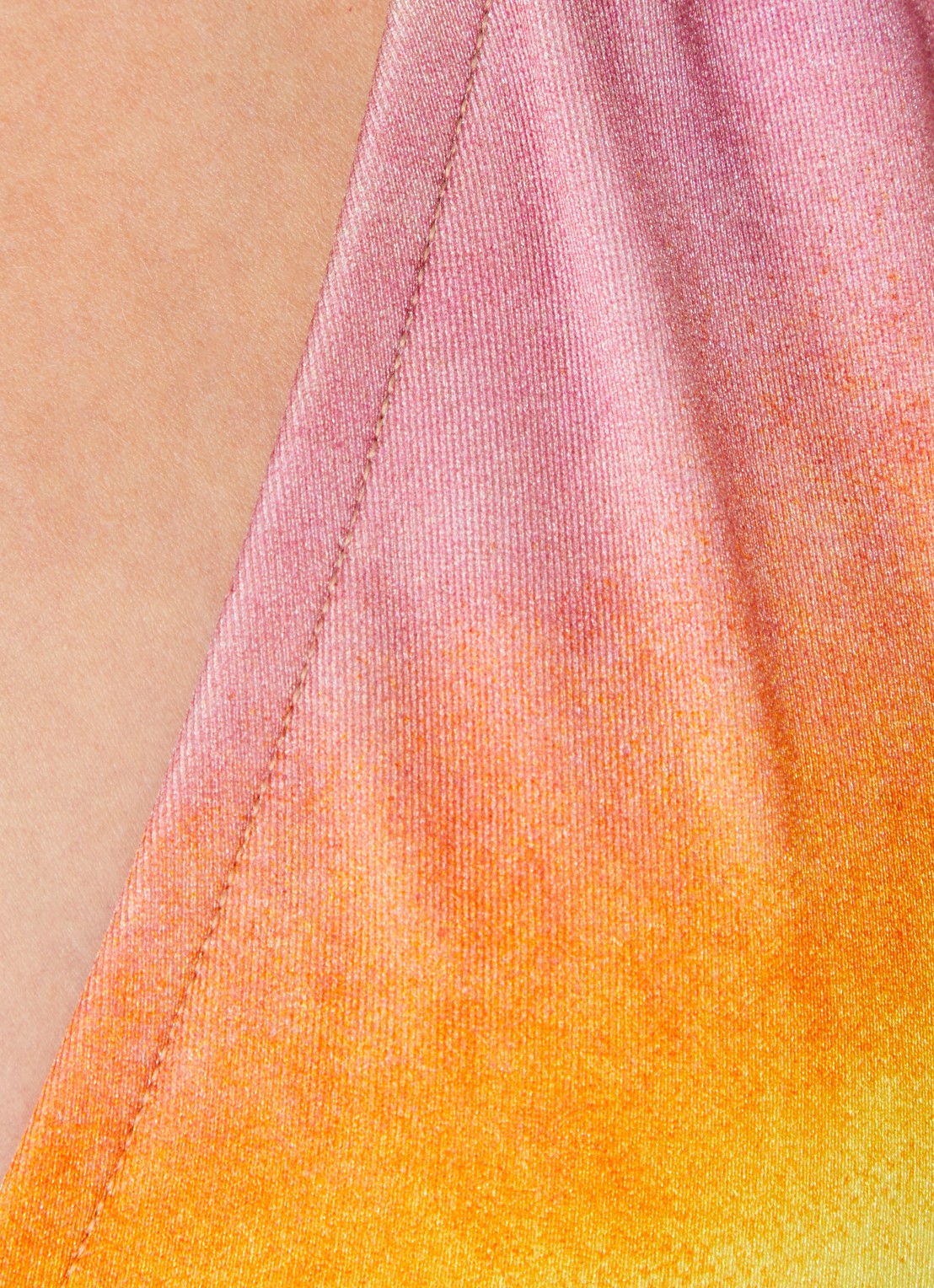Sarda Kim halter bikinitop met streepprint en uitneembare vulling - detail 5 oranje