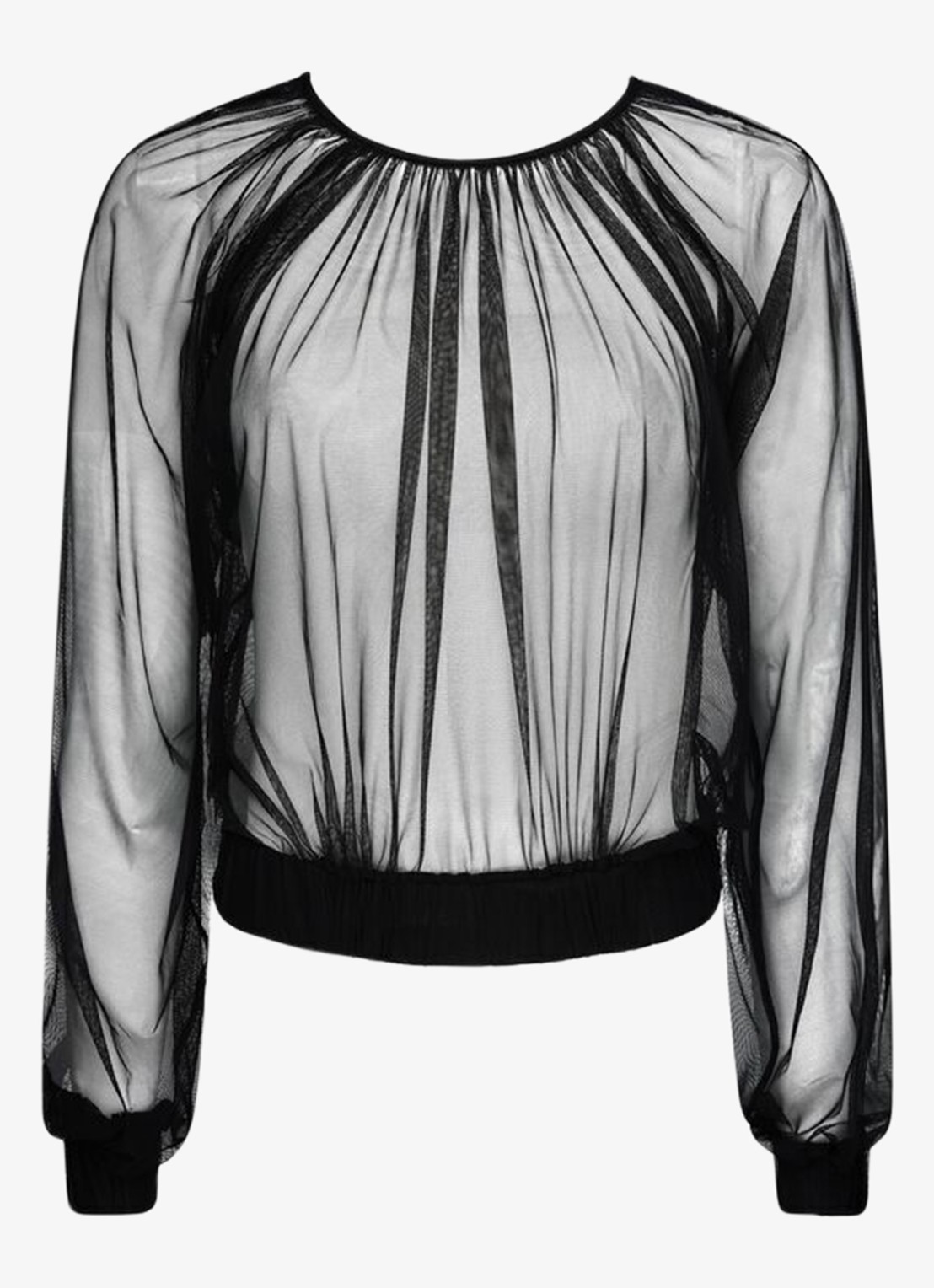Sarda Lethi lingerie top van mesh - voorkant zwart