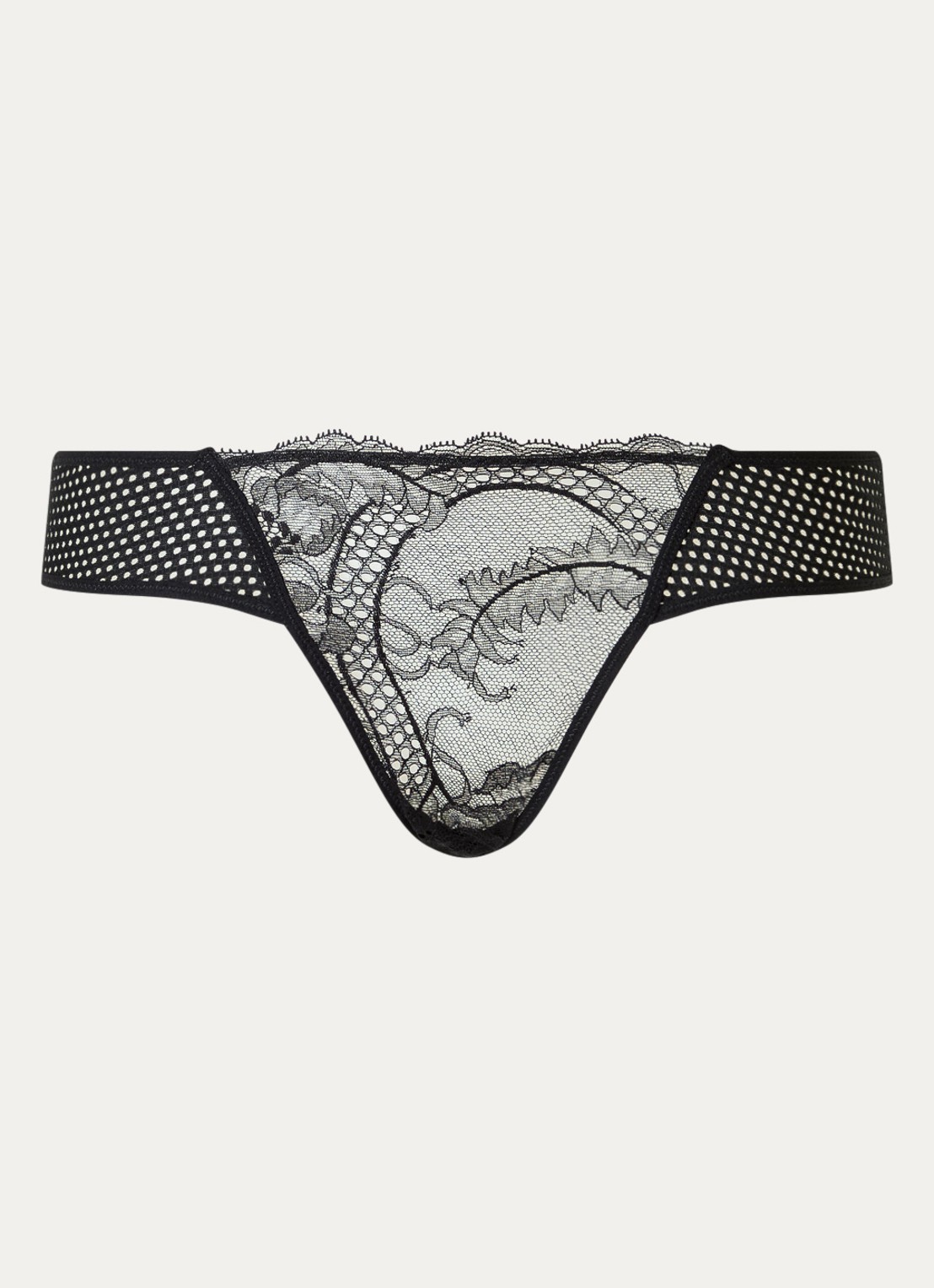 Sarda Lisa string met kant - voorkant 2 zwart