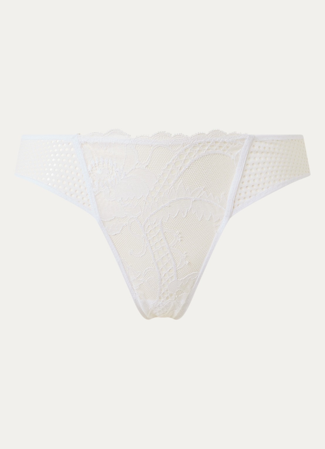 Sarda Lisa string met kant - voorkant 2 wit