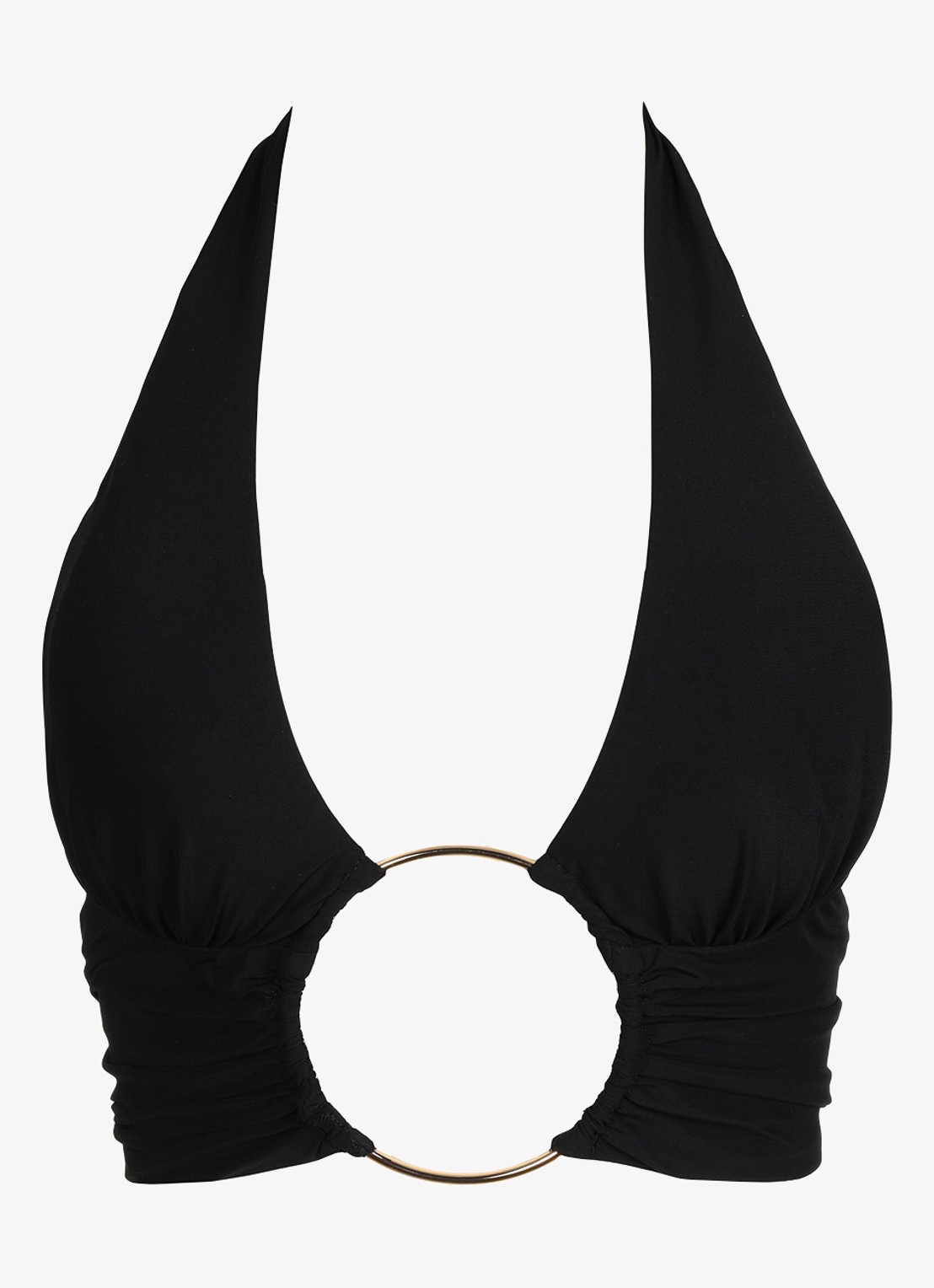 Sarda Lita halter bikinitop met uitneembare vulling - voorkant zwart