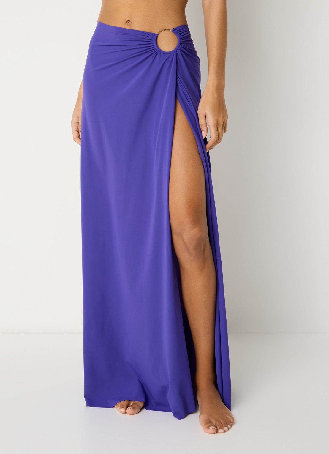 Sarda Lita maxi strandrok met cut-out detail - detail 4 paars