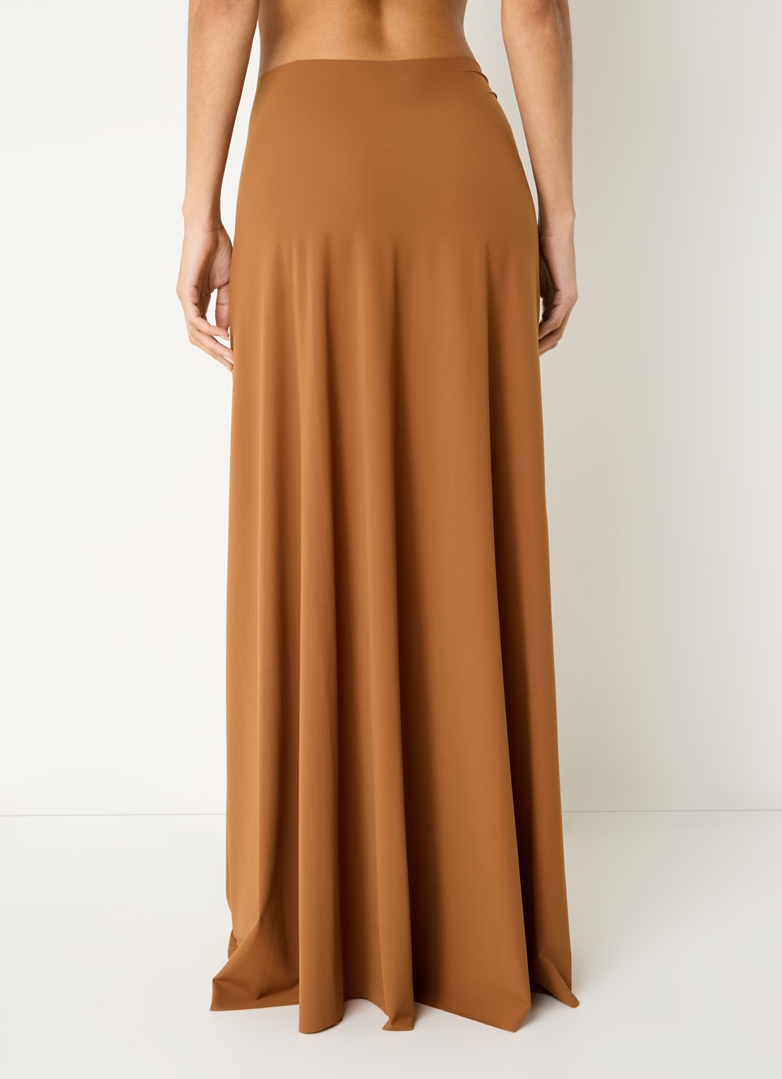 Sarda Lita maxi strandrok met cut-out detail - achterkant 3 bruin