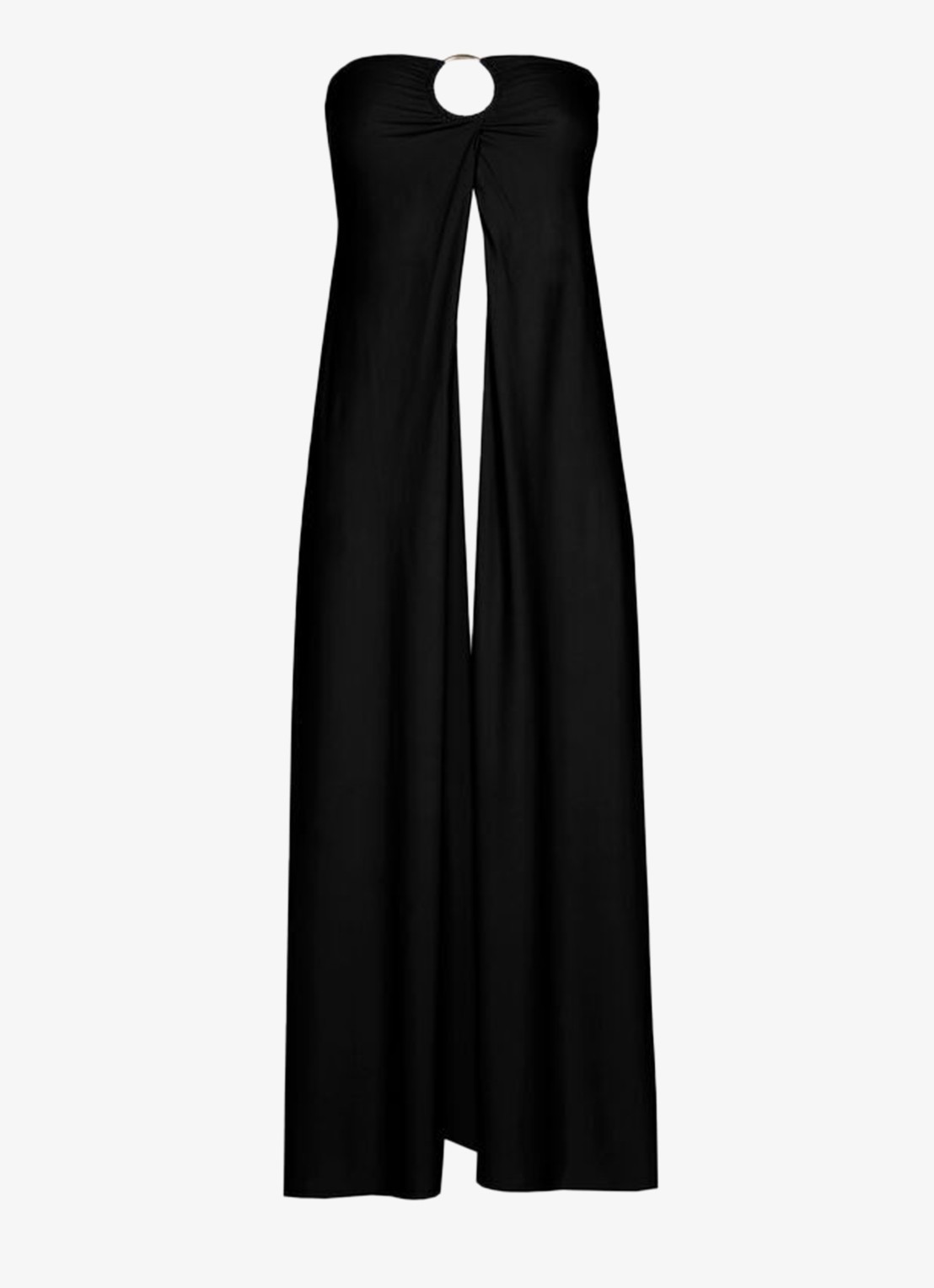 Sarda Lita maxi strandrok met cut-out detail - voorkant 5 zwart