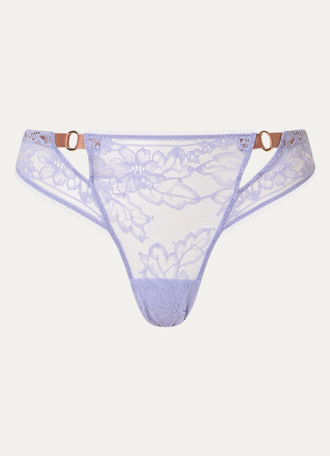 Sarda Lovelace shorty van kant - voorkant lavendel