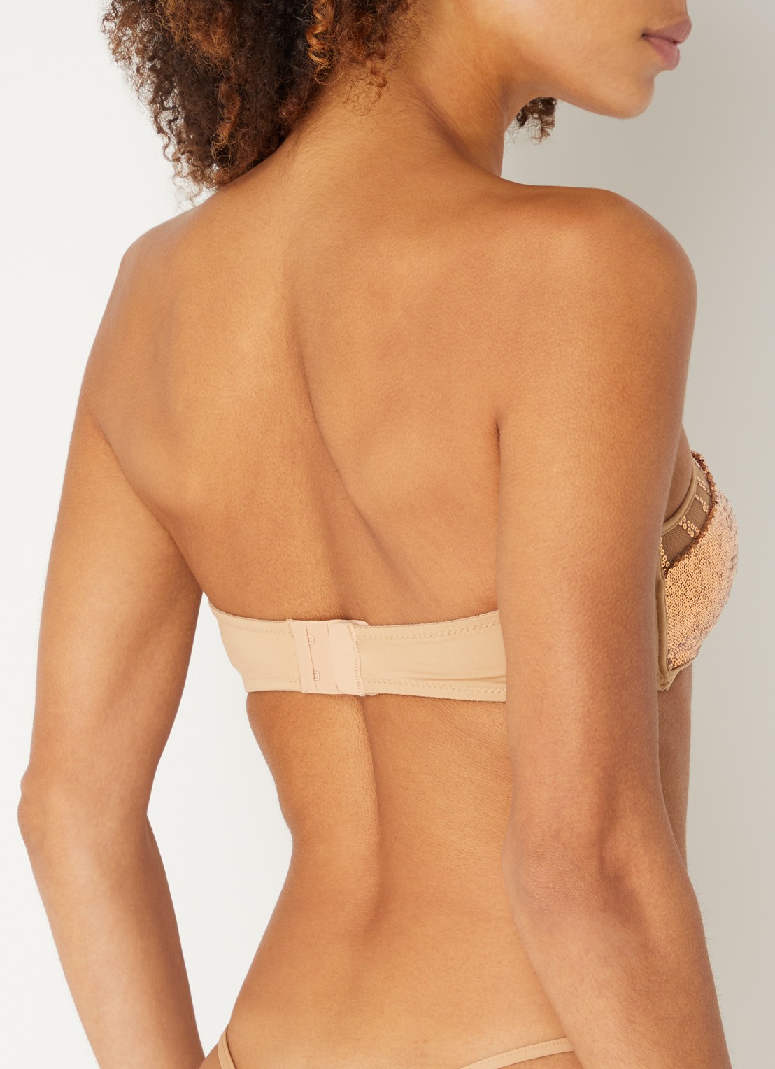 Sarda Milhon strapless bh met pailletten - achterkant 5 beige