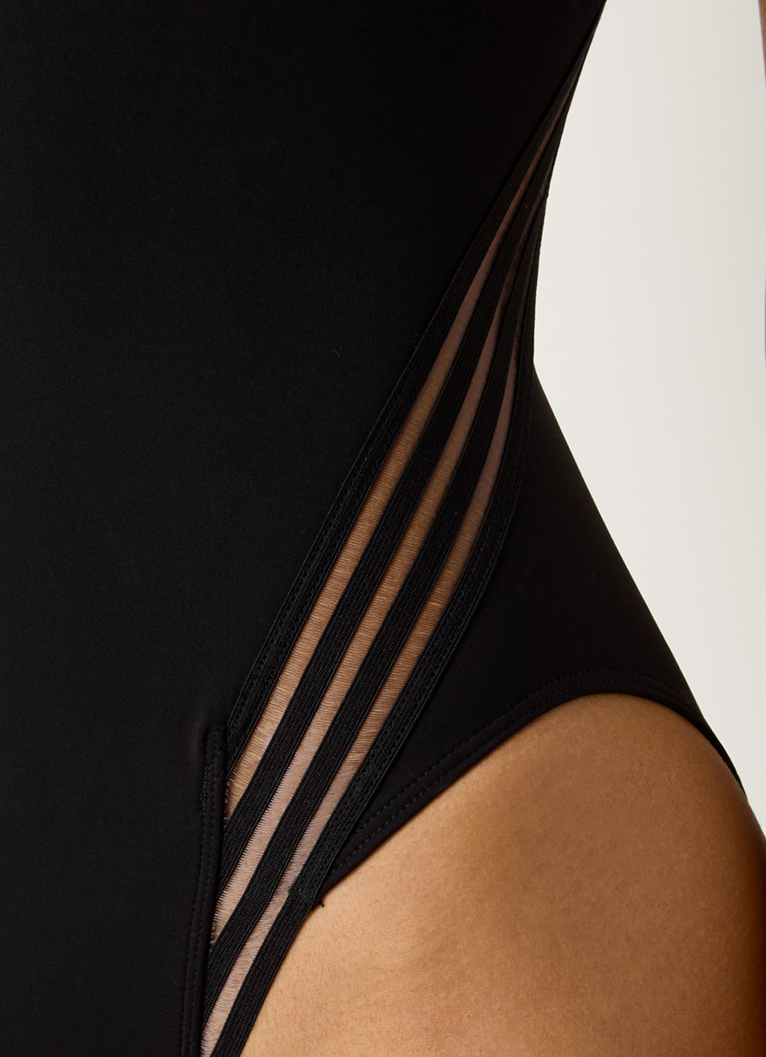 Sarda Miss badpak met ruches en mesh - detail 5 zwart