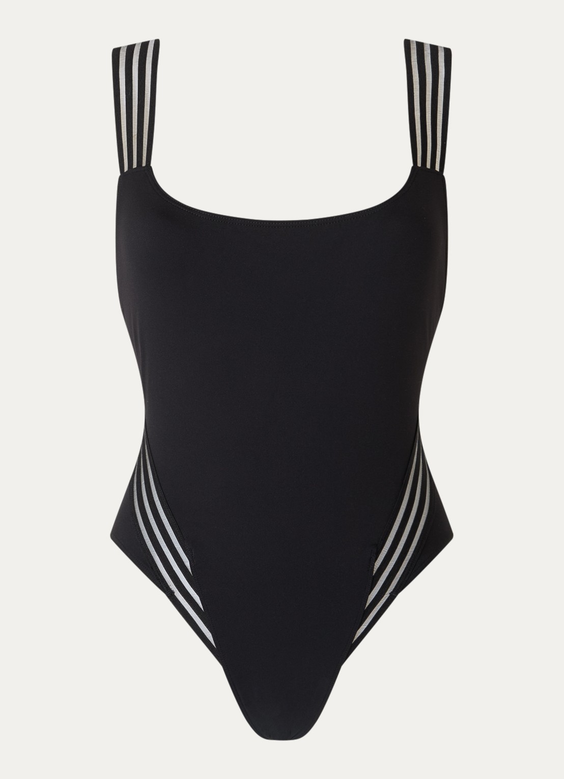 Sarda Miss badpak met ruches en mesh - voorkant 2 zwart
