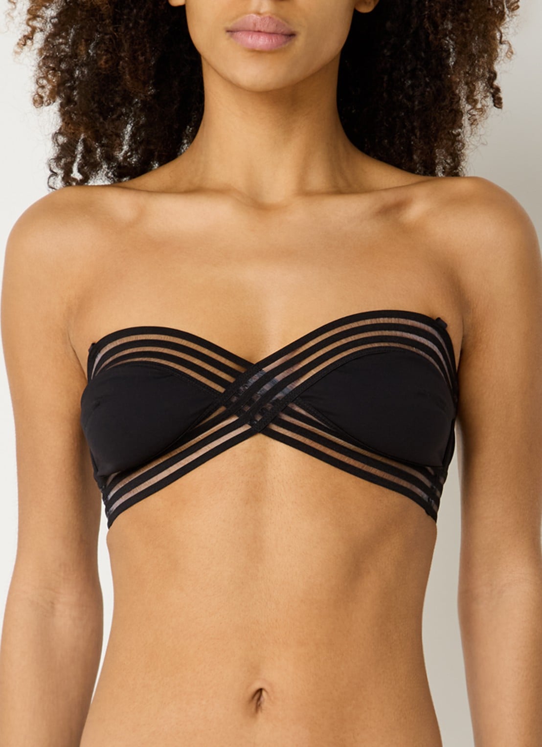 Sarda Miss bandeau bikinitop met afneembare bandjes - detail 5 zwart