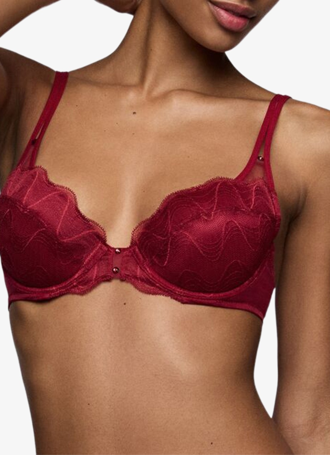 Sarda Nasim push-up bh met uitneembare vulling - detail 3 donkerrood