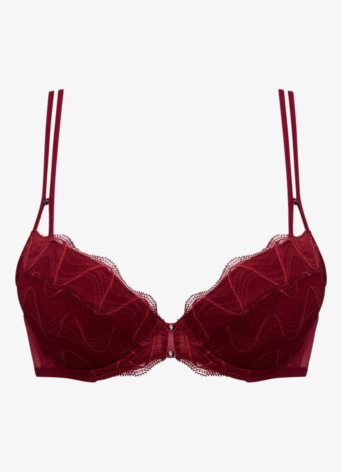 Sarda Nasim push-up bh met uitneembare vulling - voorkant donkerrood