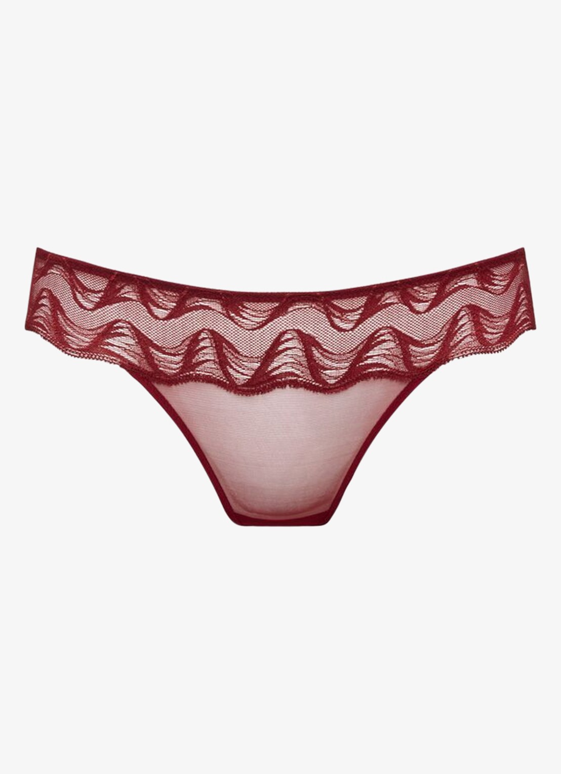 Sarda Nasim string van mesh - voorkant 2 donkerrood