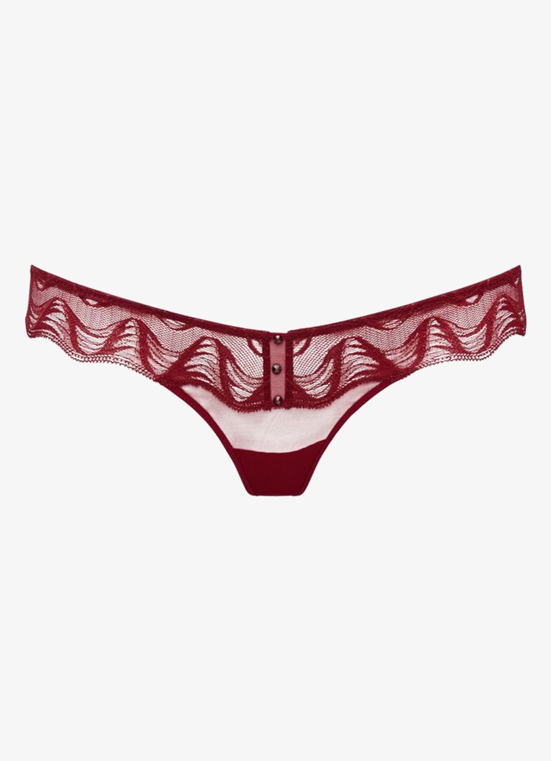 Sarda Nasim string van mesh - voorkant donkerrood