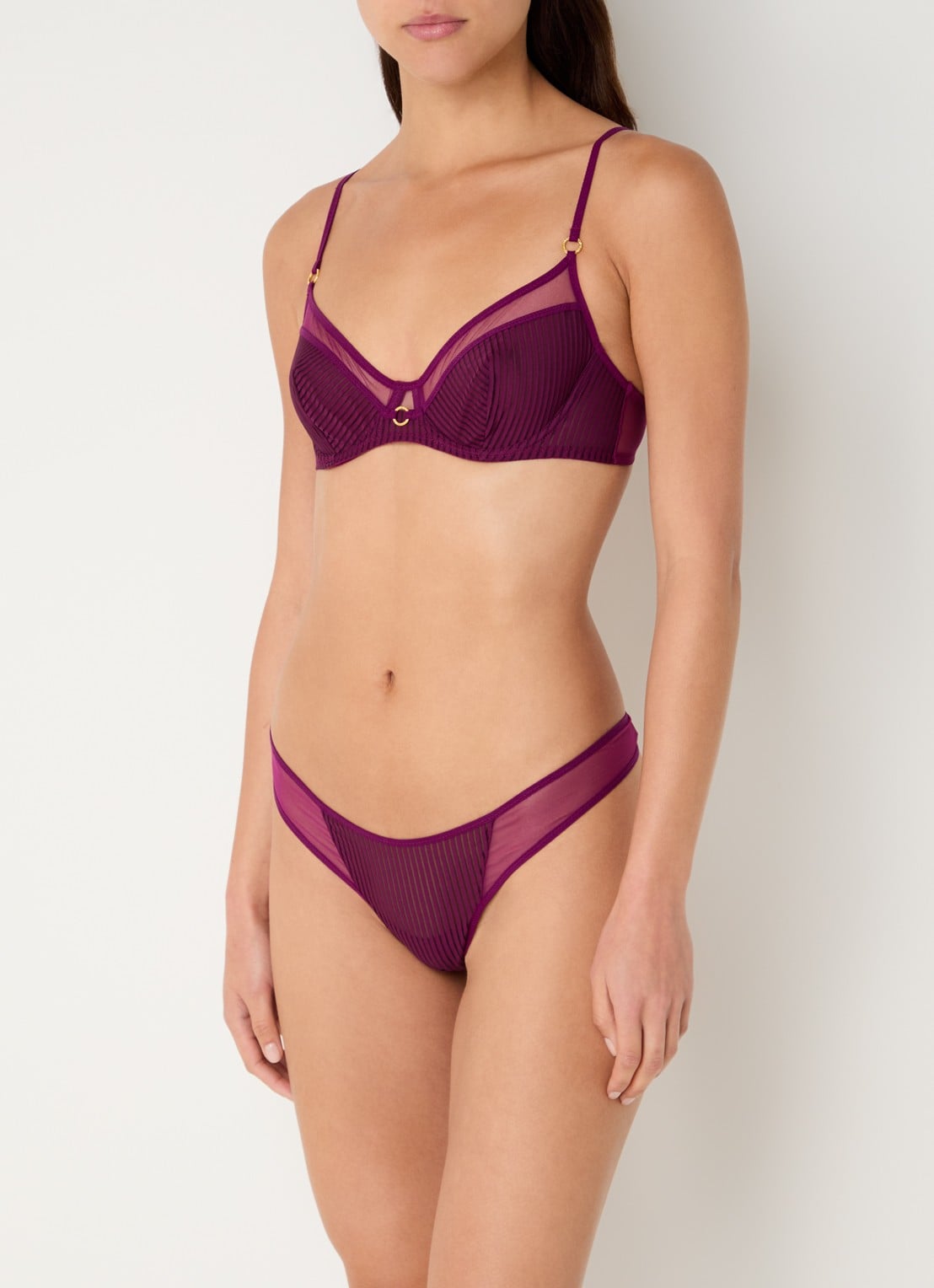 Sarda Radia beugel bh van mesh - voorkant 6 paars
