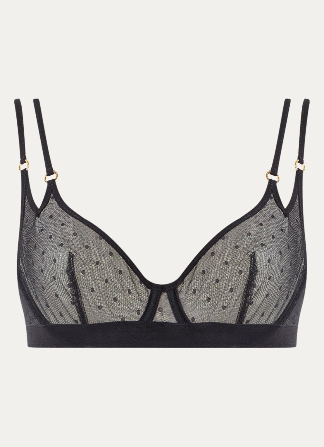 Sarda Rincon beugel bh van mesh - voorkant 4 zwart