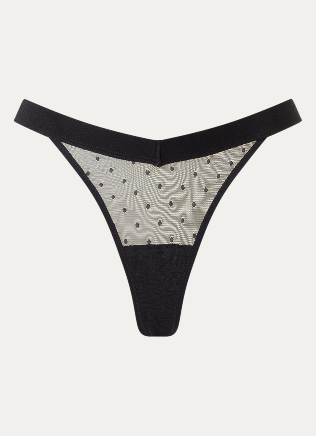 Sarda Rincon string van mesh - voorkant 4 zwart