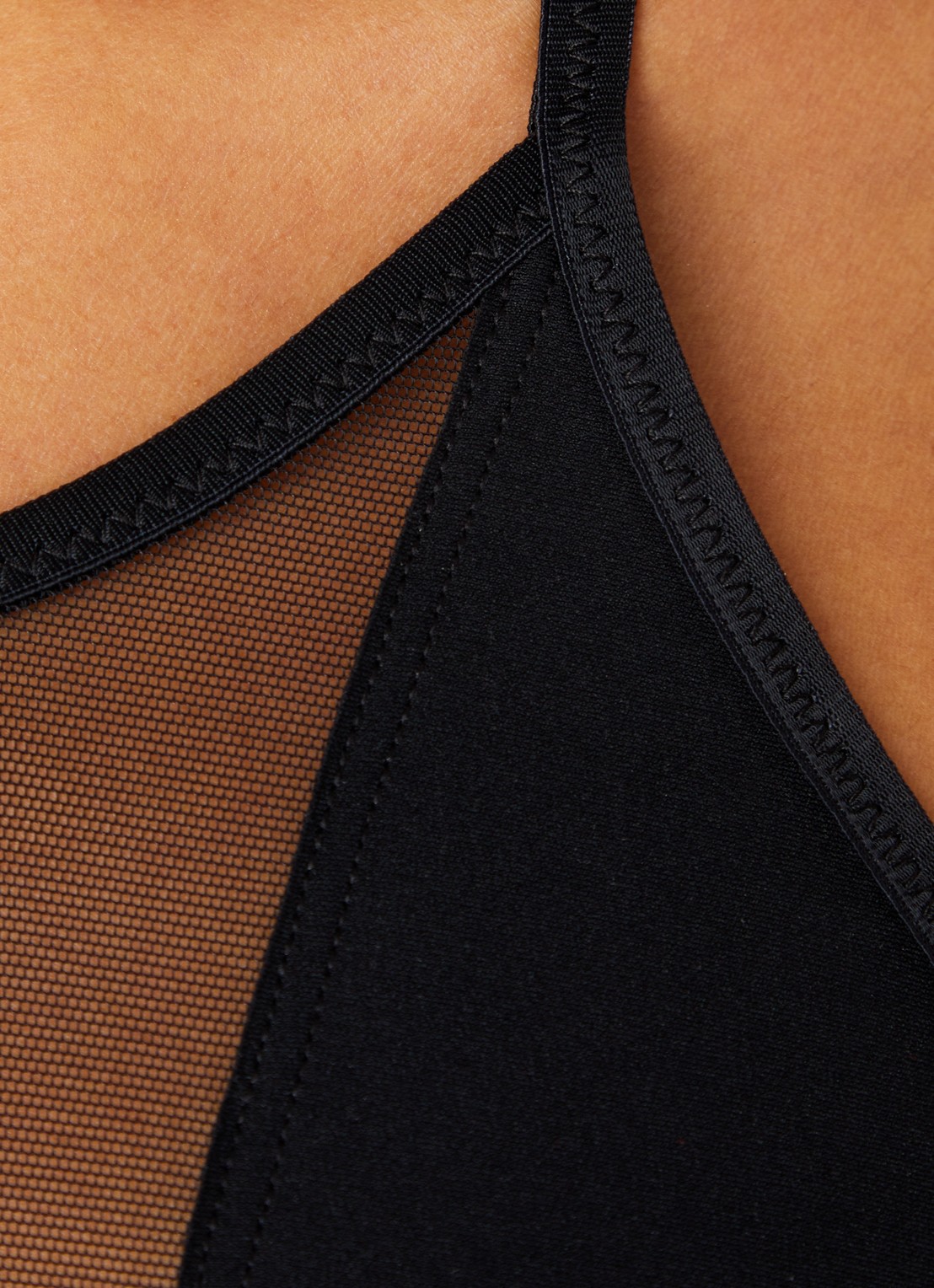 Sarda Rojas badpak met mesh - detail 5 zwart