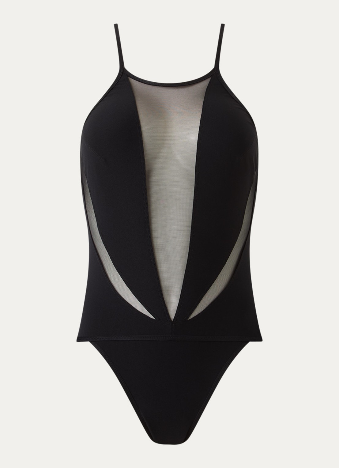 Sarda Rojas badpak met mesh - voorkant zwart