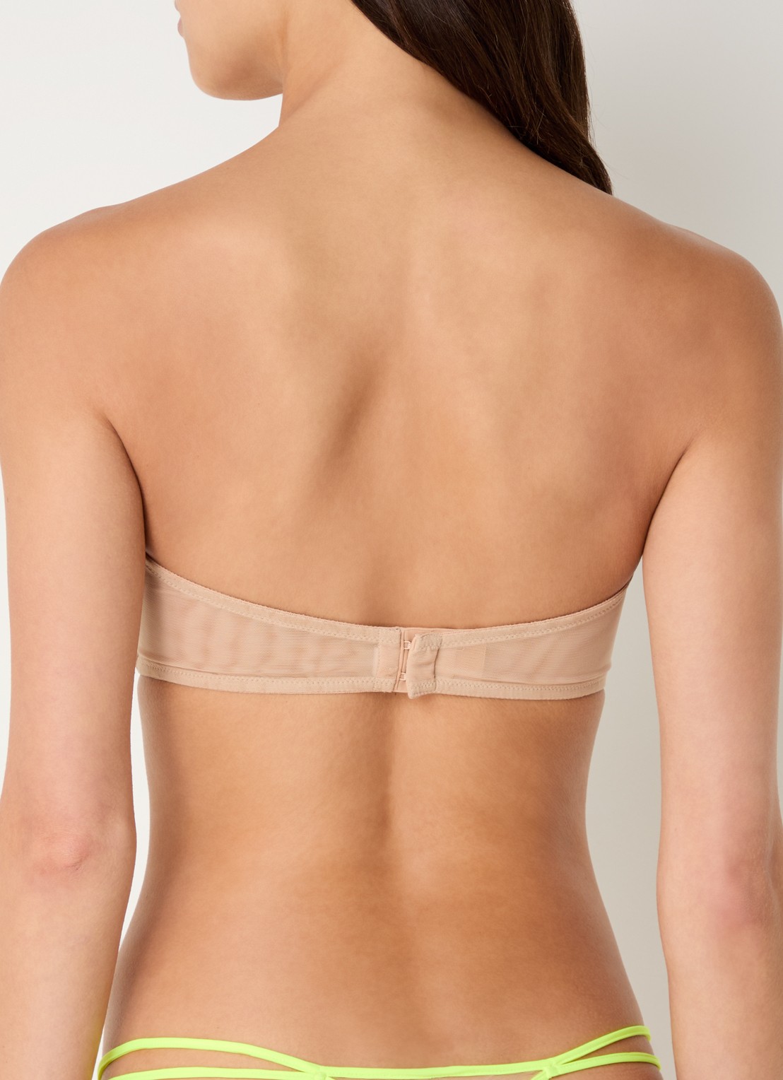 Sarda Shay strapless bh van mesh - achterkant 5 neongeel