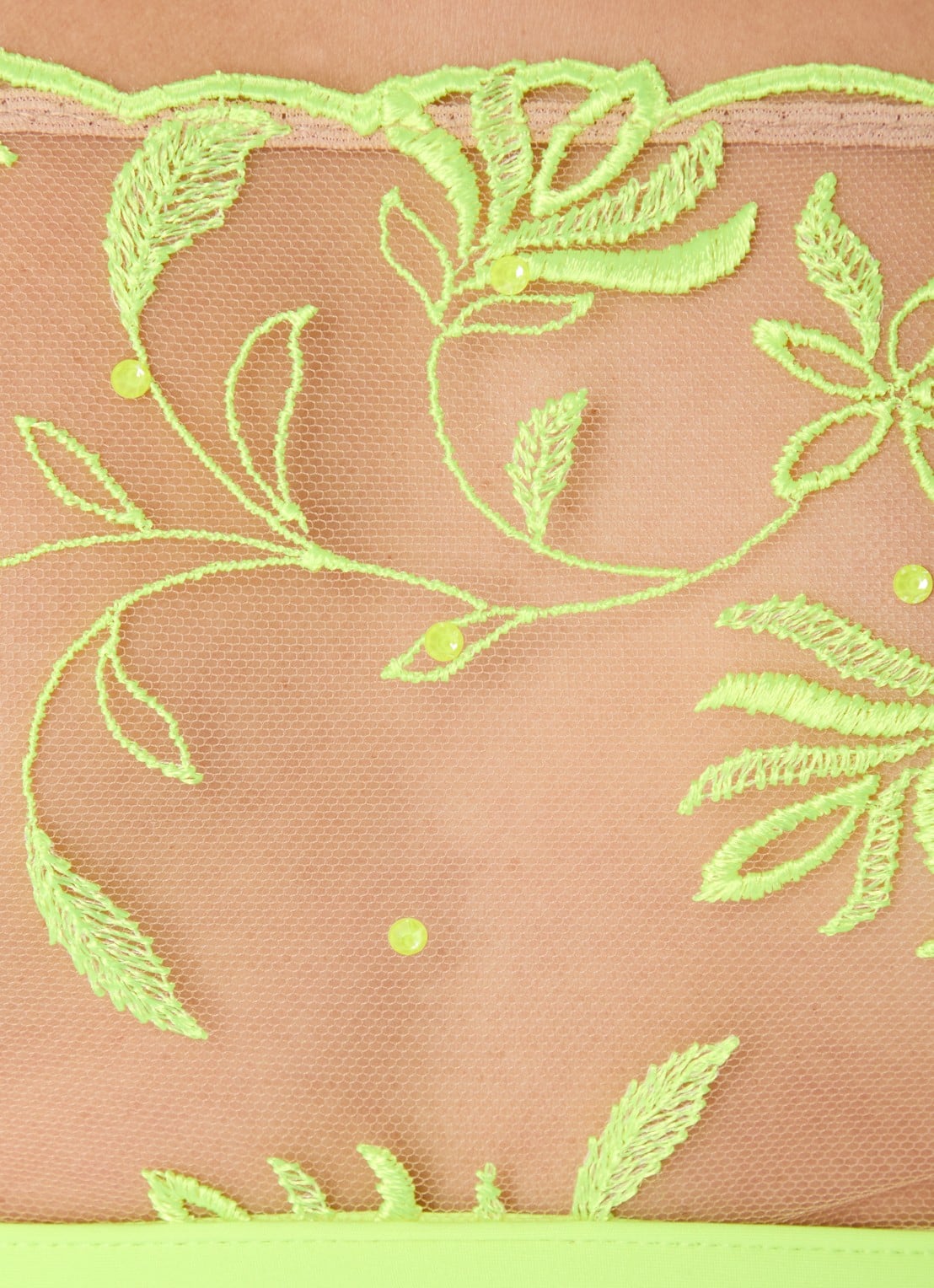 Sarda Shay strapless bh van mesh - detail 4 neongeel