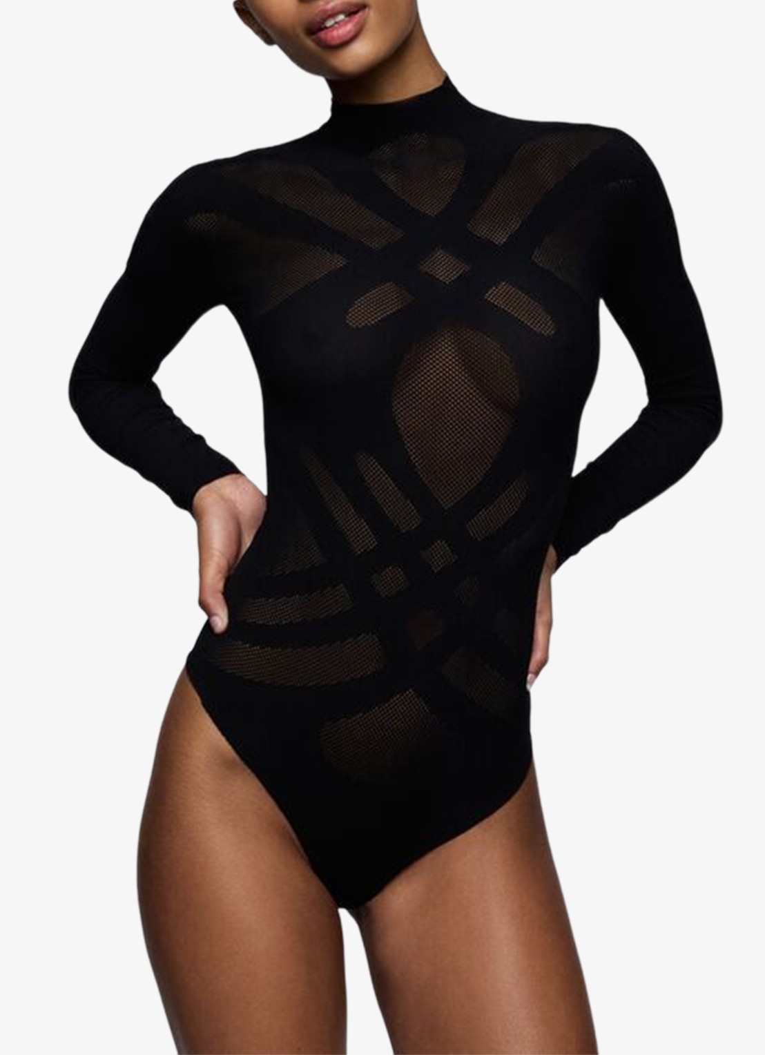 Sarda Tegla body van mesh - detail 3 zwart