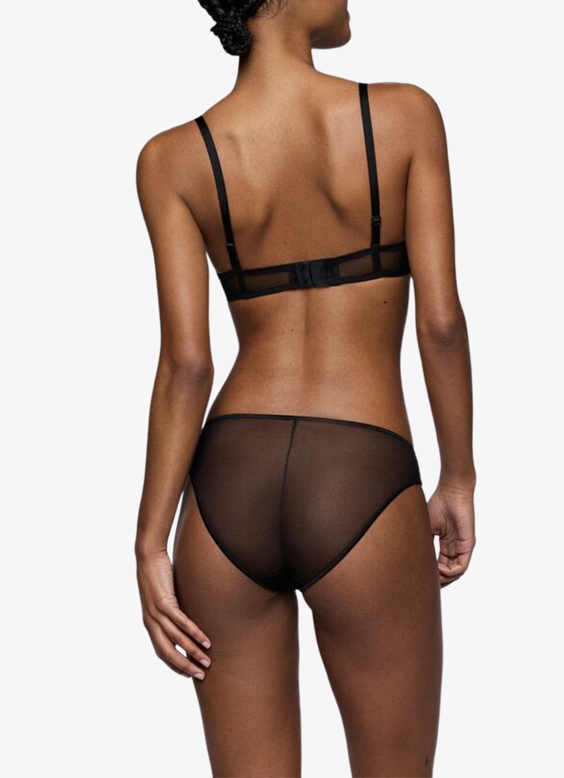 Sarda Tegla bralette van mesh - achterkant 2 zwart