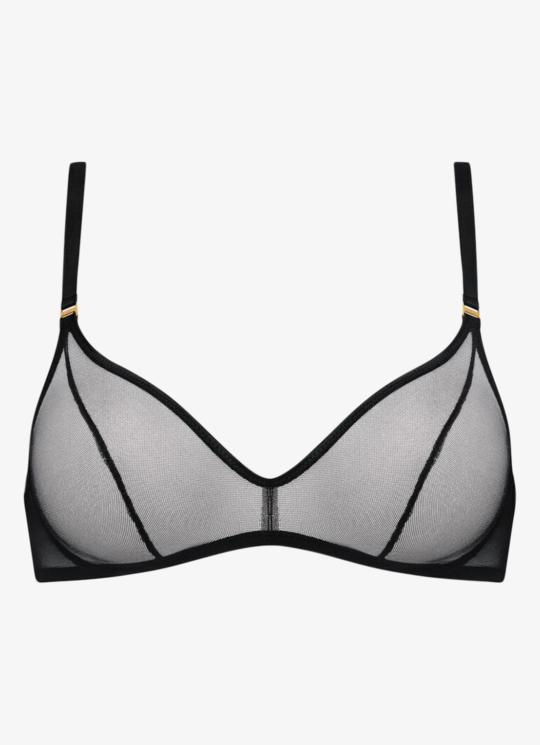 Sarda Tegla bralette van mesh - voorkant 3 zwart