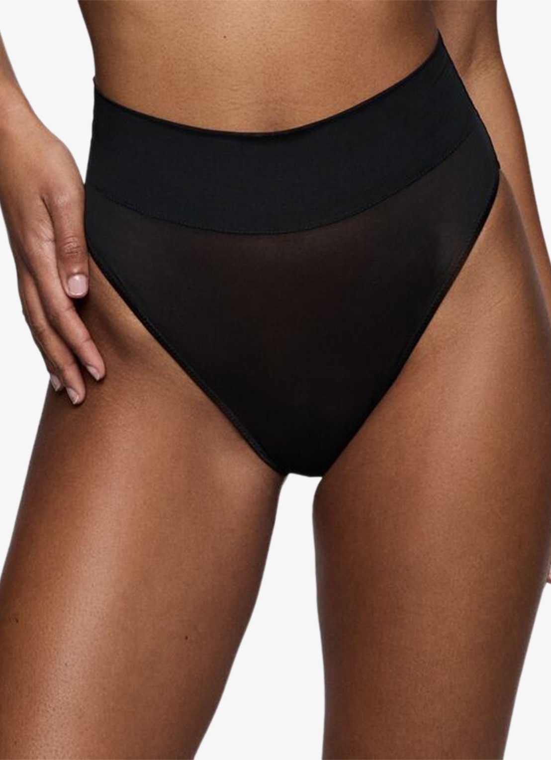 Sarda Tegla high waisted slip - detail zwart