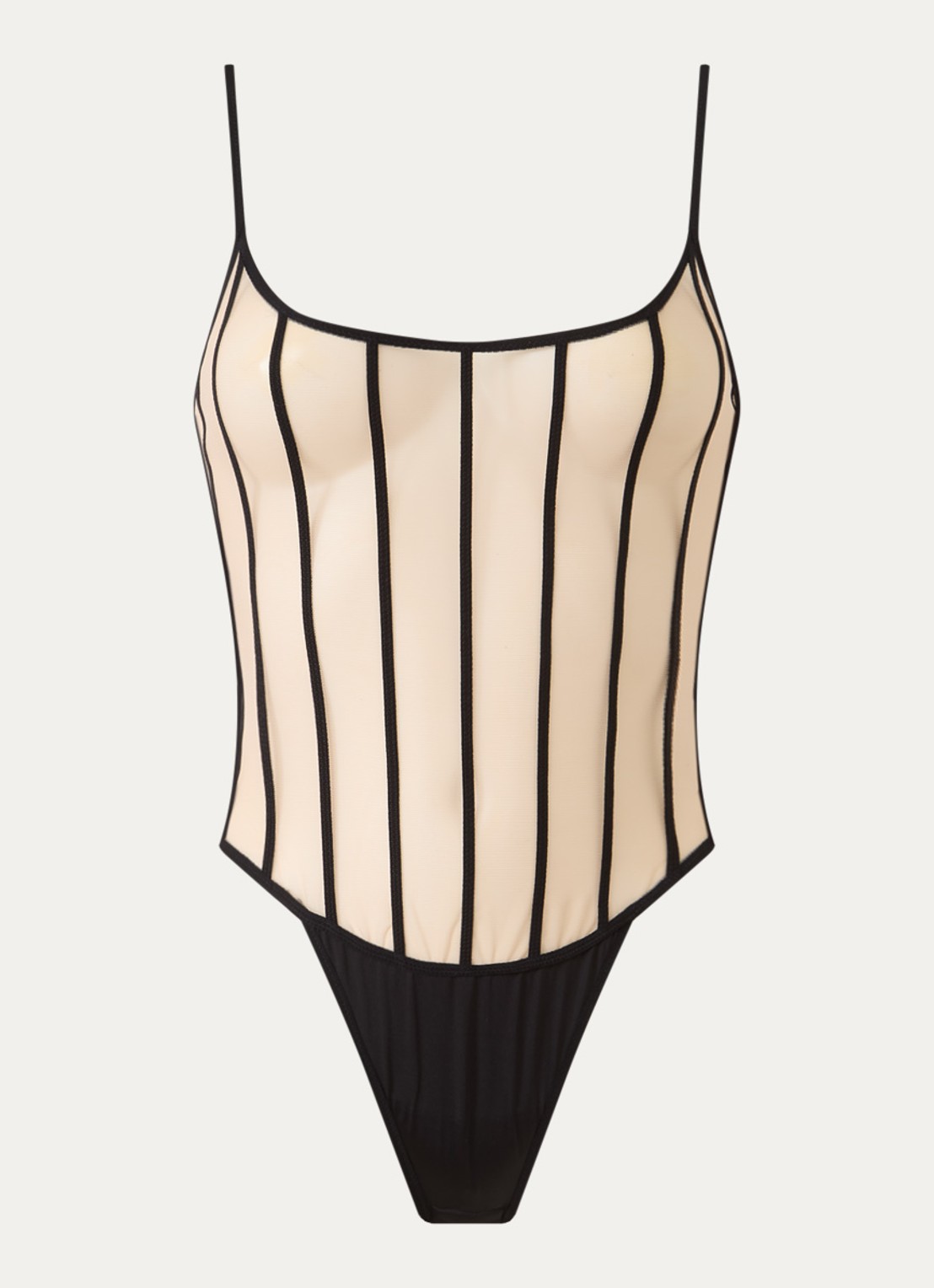 Sarda Yulimar body van mesh - voorkant 4 zwart