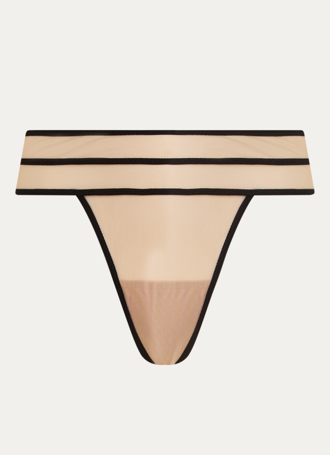 Sarda Yulimar tanga van mesh - voorkant beige