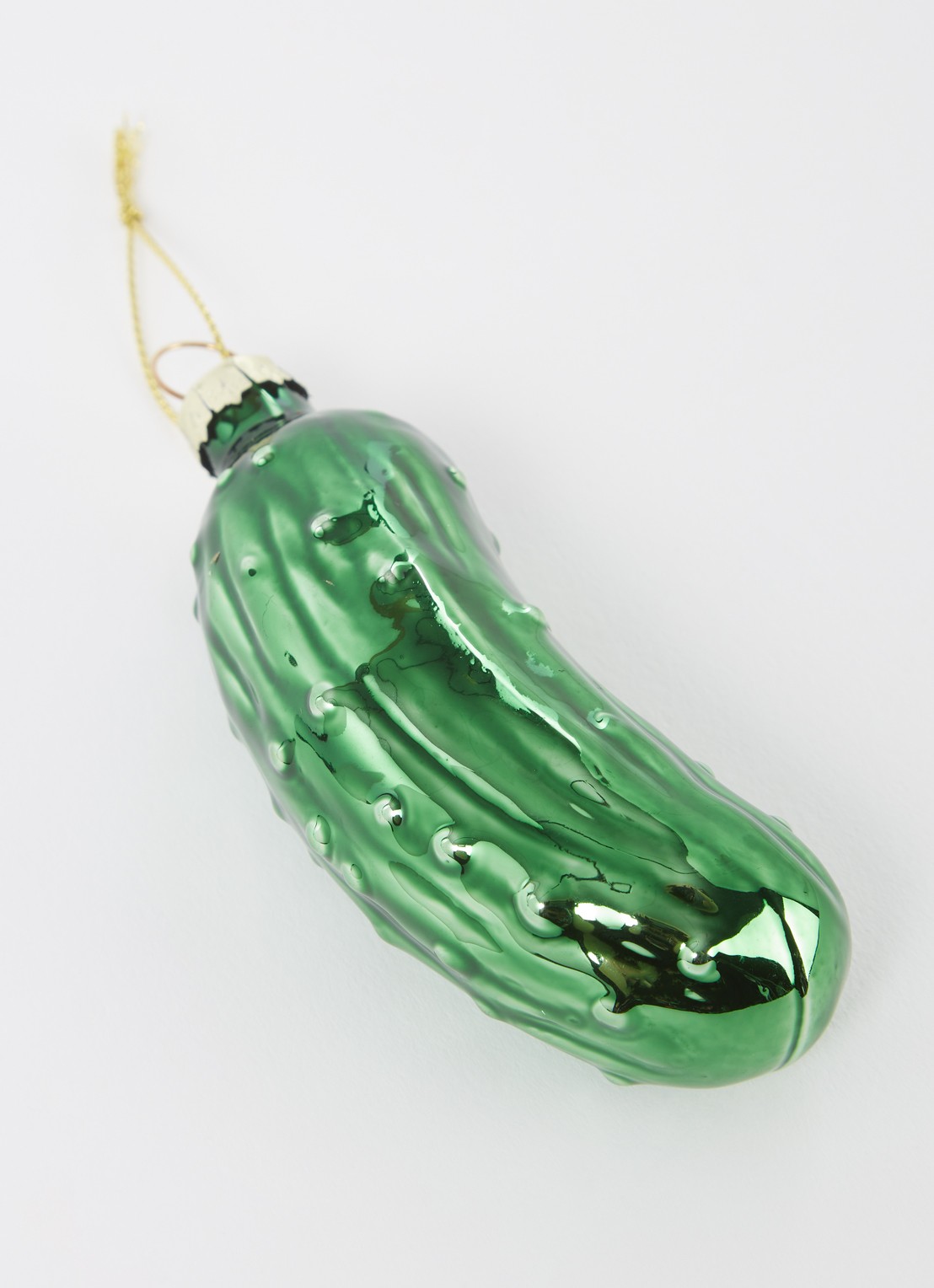 Sass & Belle Augurk kersthanger 10 cm - detail groen