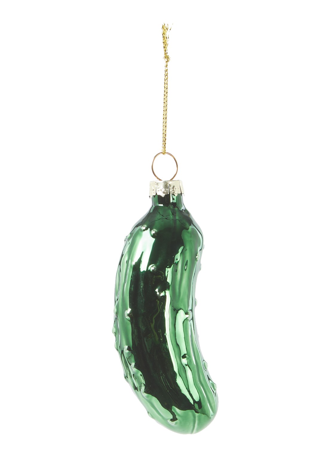 Sass & Belle Augurk kersthanger 10 cm - voorkant 2 groen