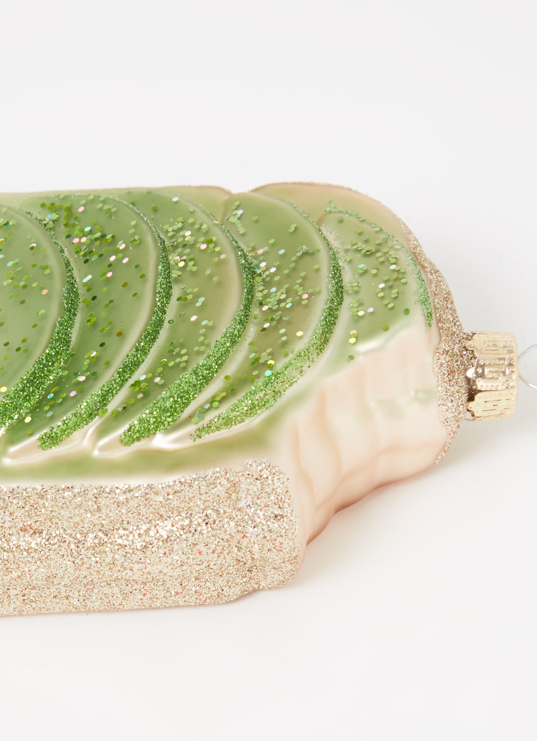 Sass & Belle Avocado Toast kersthanger 12 cm - detail 3 groen