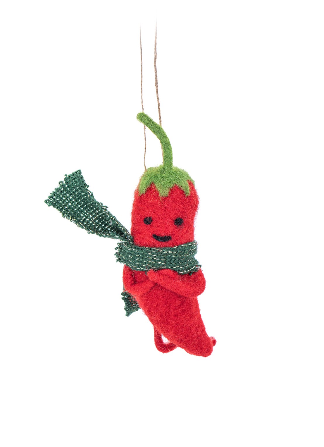 Sass & Belle Chili kersthanger 14 cm - voorkant rood