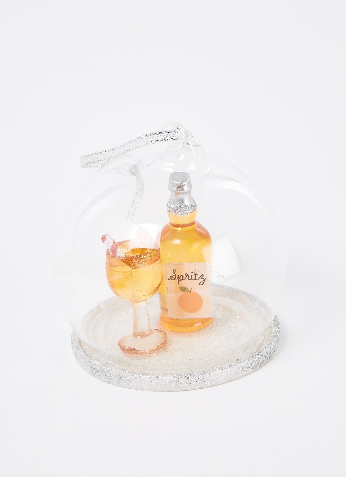 Sass & Belle Christmas Spritz Dome kersthanger - detail oranje