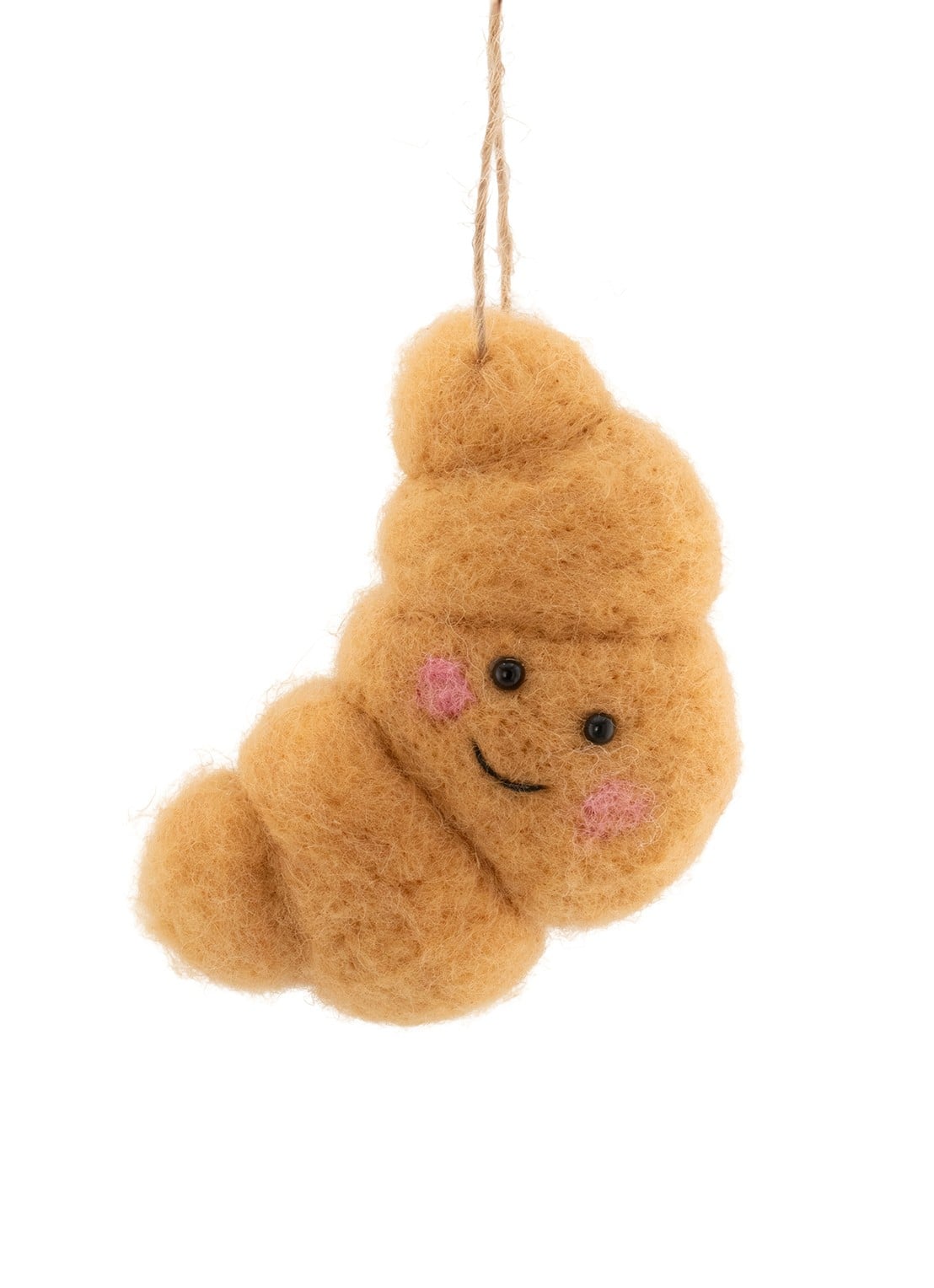 Sass & Belle Croissant kersthanger 9,5 cm - voorkant bruin