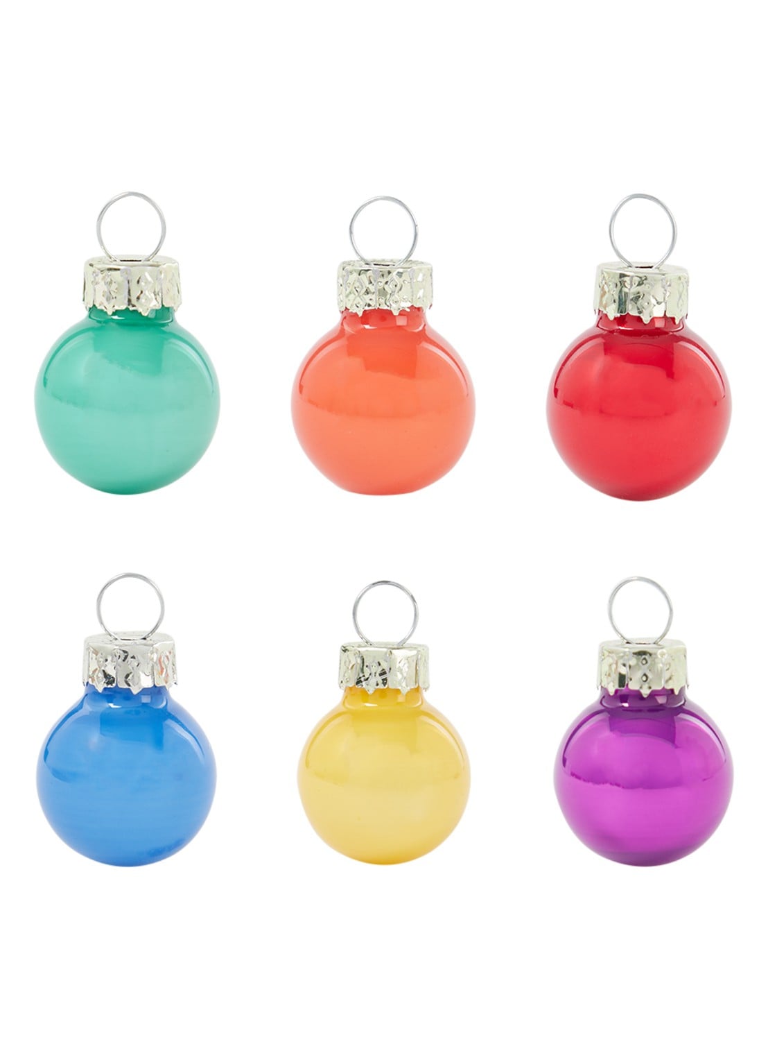Sass & Belle Rainbow Mini Baubles set of 36 2 cm - voorkant 2 multicolor