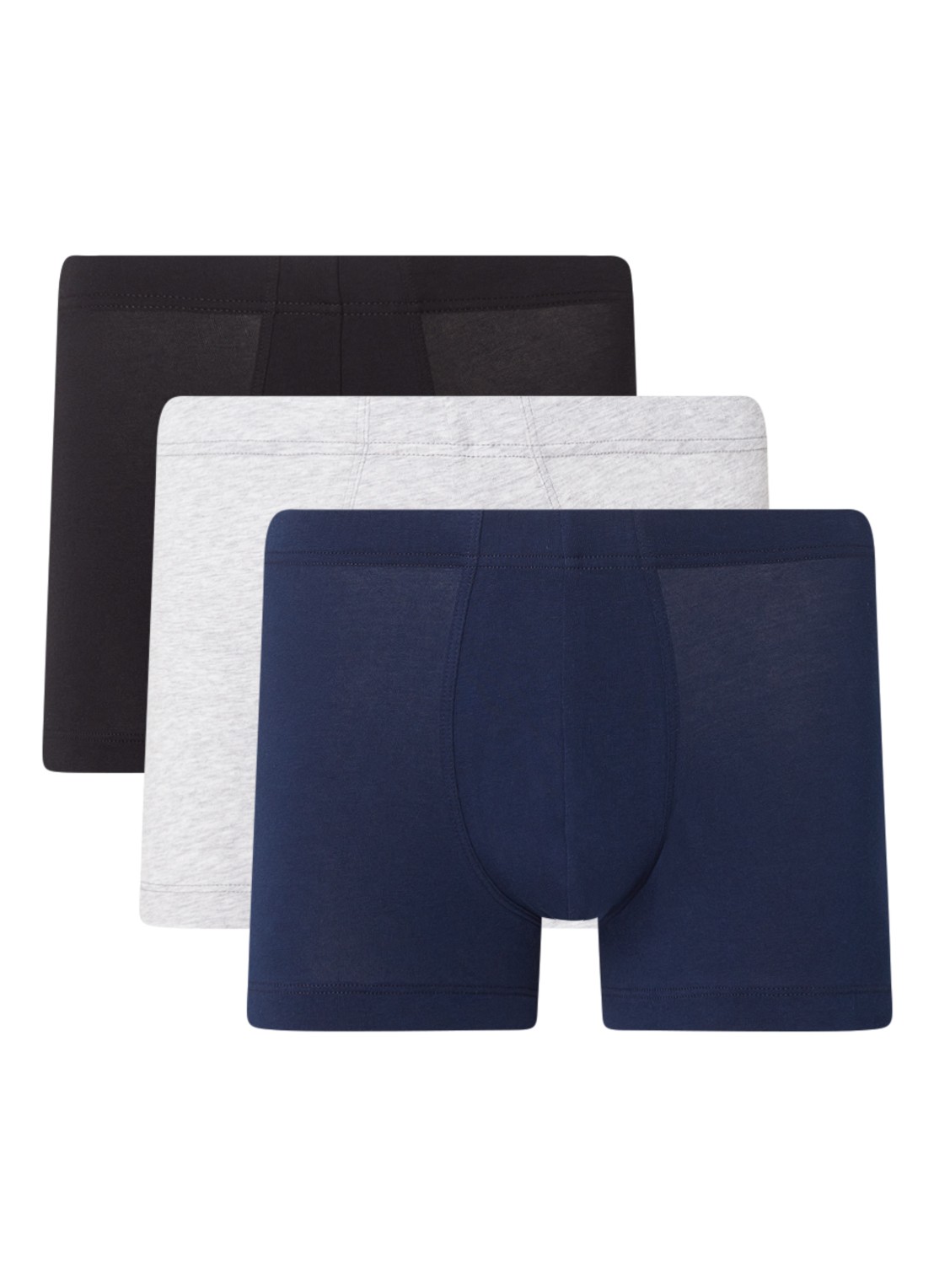 Schiesser Boxershorts in 3-pack - voorkant 2 zwart