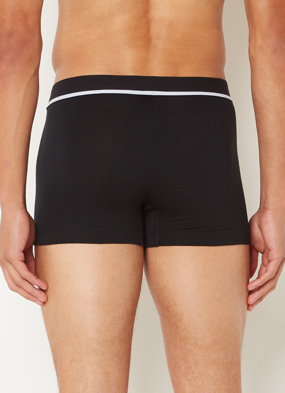 Schiesser Boxershorts met logoband in 3-pack - achterkant 3 zwart